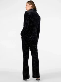 Y.A.S Naisten Bleiseri, YASHELLA LS VELOUR BLAZER Musta