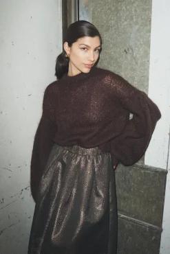 Y.A.S Naisten Hame, YASGOSH HW MIDI SKIRT Kullankeltainen