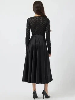 Y.A.S naisten hame, YASPELLA HW VOLUME ANKLE SKIRT Black