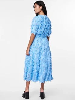 Y.A.S Naisten Mekko, K-YASPAZYLLA 2/4 MIDI DRESS Vaaleansininen