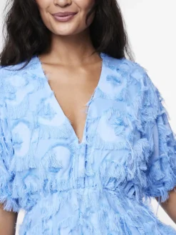 Y.A.S Naisten Mekko, K-YASPAZYLLA 2/4 MIDI DRESS Vaaleansininen