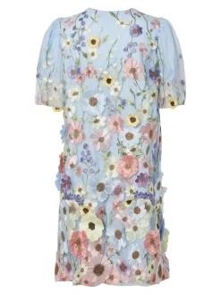 Y.A.S naisten mekko, YASFLOWERING SS DRESS NEW Vaaleansininen