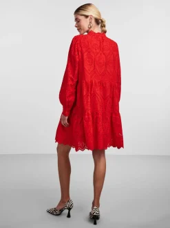 Y.A.S Naisten Mekko YASHOLI LS DRESS S Punainen