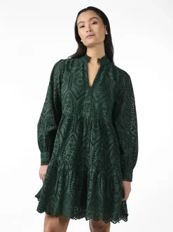 Y.A.S Naisten Mekko YASHOLI LS DRESS S Tummanvihreä