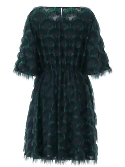 Y.A.S naisten mekko YASPAZILLA 3/4 A LINE DRESS, Navy Blazer