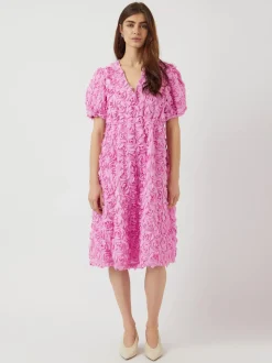 Y.A.S naisten mekko, YASROSIVA 2/4 MIDI DRESS S Vaaleanpunainen