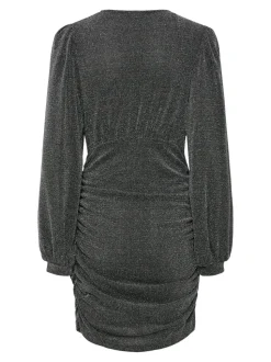 Y.A.S Naisten Mekko, YASTIKKA LS GLITTER DRESS NOOS Hopeanharmaa