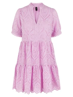 Y.A.S Naisten Minimekko YASHOLI SS DRESS Pinkki