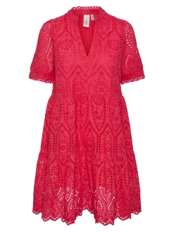 Y.A.S Naisten Minimekko YASHOLI SS DRESS Pinkki