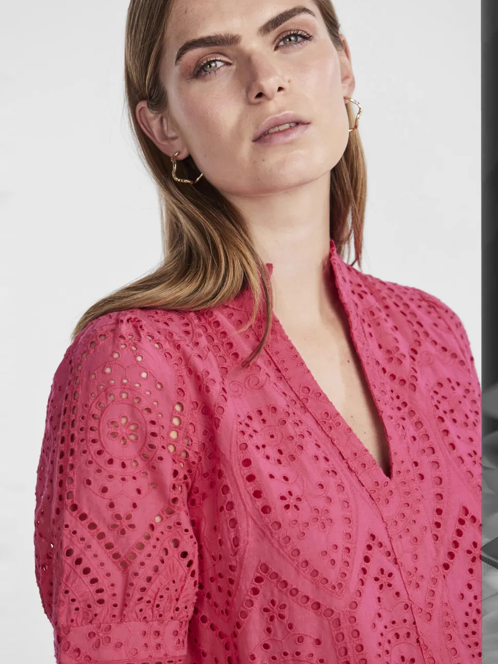 Y.A.S Naisten Minimekko YASHOLI SS DRESS Pinkki