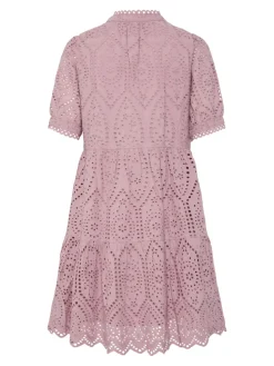 Y.A.S Naisten Minimekko YASHOLI SS DRESS Vaaleanpunainen