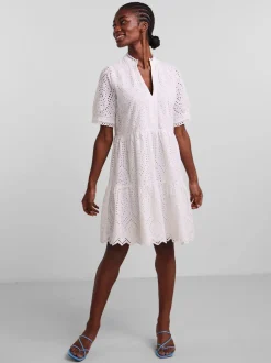 Y.A.S Naisten Minimekko YASHOLI SS DRESS Valkoinen