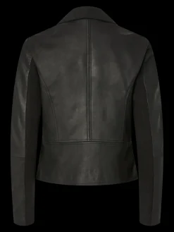 Y.A.S naisten nahkatakki, YASSOPHIE LEATHER JACKET Black