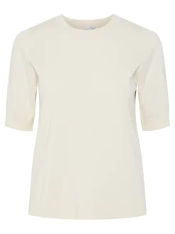 Y.A.S naisten neule, YASLENA SS KNIT PULLOVER S. Luonnonvalkoinen