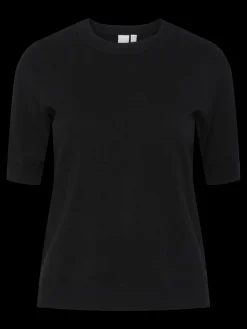 Y.A.S naisten neule, YASLENA SS KNIT PULLOVER S. Black