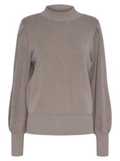 Y.A.S Naisten Neulepusero, YASFONNY LS KNIT PULLOVER S. NOOS Vaalea Beige