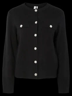 Y.A.S naisten neuletakki, YASPIMI LS KNIT CARDIGAN Black