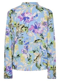 Y.A.S naisten paita, YASASINA LS SHIRT S Sininen Kuosi