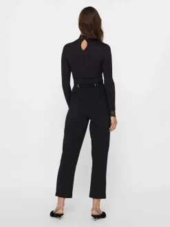 Y.A.S Naisten Pusero YASBLACE HIGHNECK TOP NOOS Musta