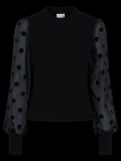 Y.A.S naisten pusero, YASDOTME LS KNIT PULLOVER Black