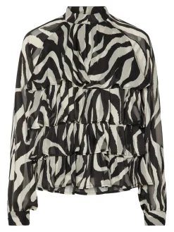 Y.A.S naisten pusero YASTWIGSY LS TOP, musta kuosi