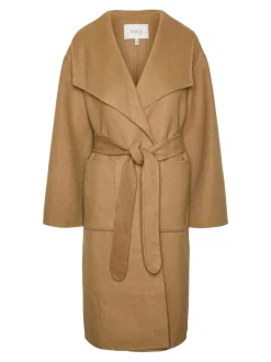 Y.A.S naisten syystakki, YASULDAN NEW HANDMADE LONG COAT Kameli